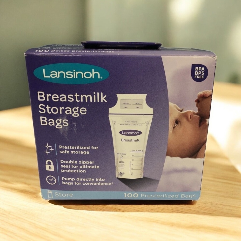 Lansinoh Breastmilk breast pump Storage Bags 100 Count 6oz Milk‎ 20470